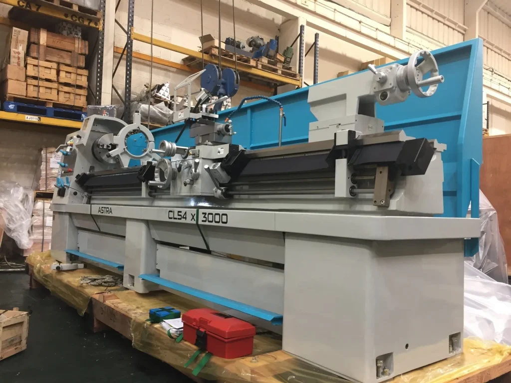 Large industrial lathe machine